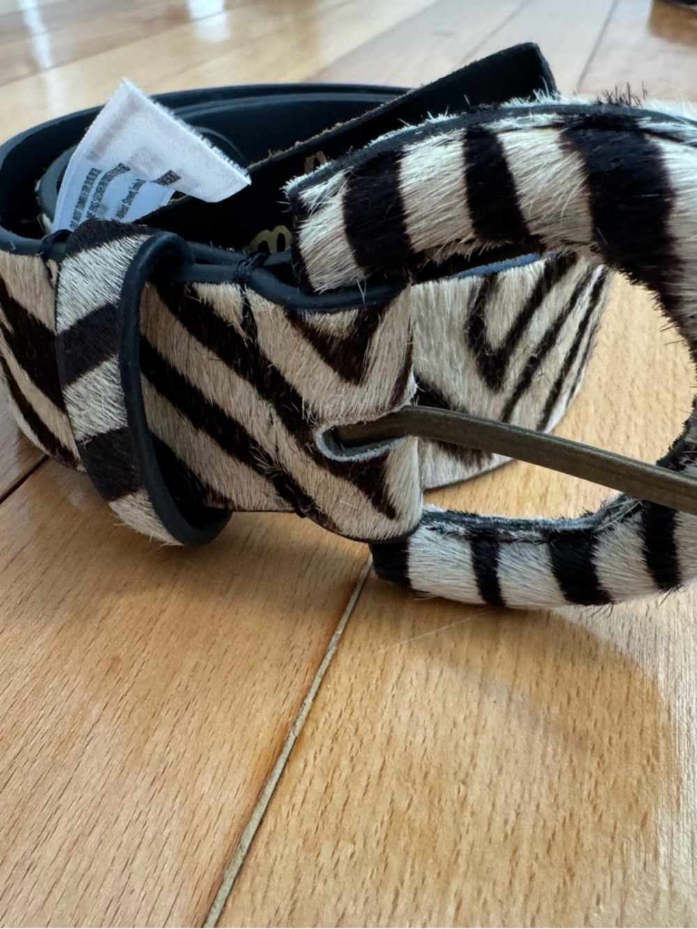 Free People Zebra Print Belt